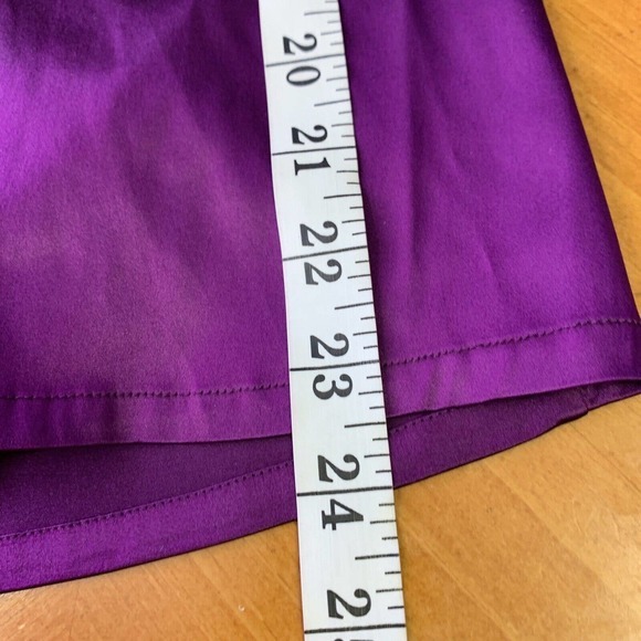 VINTAGE Y2K Silk Satin Button Up Shirt Kenar Purple NWT Sz 2 Small - Picture 8 of 8